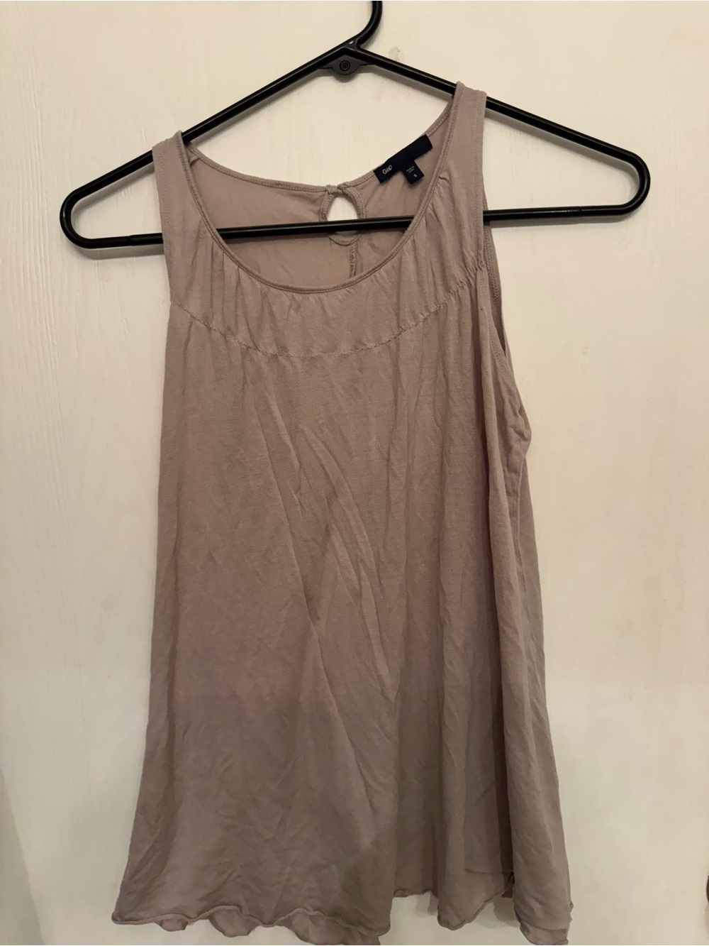 Gap Beige Sleeveless Scoop Neck Swing Tank Top Size S
